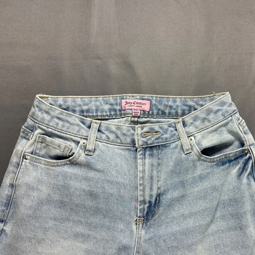 Juicy‎ Couture Light Blue Wide Leg Jeans Flare Denim Size 5/27 Abbod Style